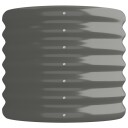 vidaXL Plantekasse pulverlakkert stål 114x40x36 cm grå