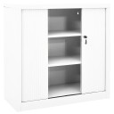 vidaXL Skap med skyvedør 90x40x90 cm stål hvit