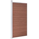vidaXL Gjerdepanel WPC 95x186 cm brun