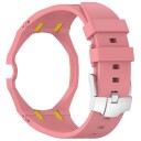 Silikonarmbånd til Swatch × Audemars Piguet – Rosa/Gul / Armbånd / Armbånd til smartklokker