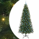  Kunstig juletre med 300 LED med stativ grønn 240 cm PE og PVC