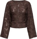 ONLY Onlnadia L/S Ruching Top Jrs   COFFEE BEAN   L