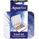 Aquafine Akvarellfarge Travel set Tin 24 ½ koppar