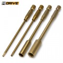 M-DRIVE Power Tool Ti-Coated Bits Combo Set - Straight Hex 2 & 2
