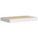  Flytende vegghylle eik og hvit 40x23x3,8 cm MDF 8720286416716