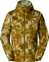 The North Face Men's Mountain Athletics Printed Hooded Wind Jacket Amber Green Painted Mountains Print Amber Green Aop Print S
