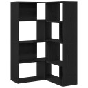 Hjørneskap Svart Eik 140x30x140 cm Konstruert Tre