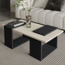 Matris Sofabord 90x37x46,6 cm - Travertin og antrasitt
