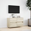  Vegghengt TV-benk med LED sonoma eik 80x31x45 cm 852287