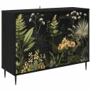vidaXL Serviesskap RHENEN Svart eik 102 x 33 x 76 cm Konstruert tre