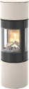 Rais Viva L 140 sand gasspeis med sideglass og glassdør