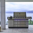 Prestige Pro 665 Connected gassgrill i rustfritt stål med infrarød sidebrenner og bakbrenner