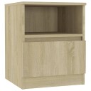 vidaXL Nattbord sonoma eik 40x40x50 cm sponplate