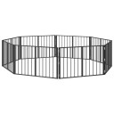 Vidaxl Hundeluke 8 Stk. Svart 100 X 60 cm Galvanisert Stål