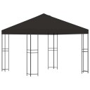  Paviljong 3 x 3 m Antrasitt Polyester og stål 190