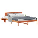  Sengeramme med nattbord Voksbrun 150 x 200 cm Heltre furu