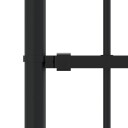 vidaXL Hagegjerde med spydtopp svart 222 cm pulverlakkert stål