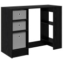 vidaXL Skrivebord med skuff Svart Eik 100 x 40 x 75 cm Konstruert tre