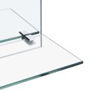 vidaXL Veggspeil med hylle 50x70 cm herdet glass