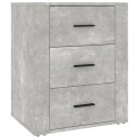 vidaXL Nattbord betonggrå 50x36x60 cm konstruert tre