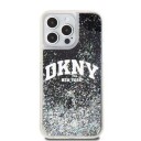 iPhone 15 Pro Max DKNY Liquid Glitter Arch Logo Deksel Svart