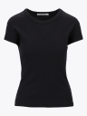 Comprimé Basic Rib T Shirt Sort 44