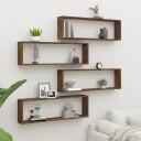  Vegghyller kube 4 stk røkt eik 100x15x30 cm konstruert tre 8720286979099