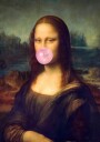 Mona Lisa Bubble Gum  Poster Plakat / 40x50cm