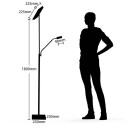 Lindby Sumani LED-gulvlampe, kantet, nikkel