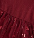 Name It Kjole - Rib - Tyll - NmfRosally - Rød Dahlia - Name It - 1½ år (86) - Kjole Bordeaux