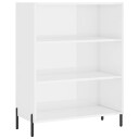 vidaXL Hylle hvit 69,5x32,5x90 cm konstruert tre