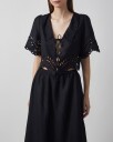 Malina Estela Broderie Anglais Blouse   Black   34