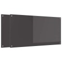  Kjøkkenbakplate 2 pcs Mørkegrå 120 x 60 cm herdet glass