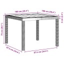  Hage Spise Set 3 pcs Antrasitt 100 x 100 x 73 cm Polypropen