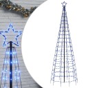 vidaXL Juletre lyskjegle med pigger 570 LED blå 300 cm