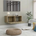 vidaXL TV-benk sonoma eik 80x30x30 cm sponplate