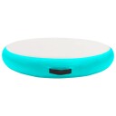  Oppblåsbar gymnastikkmatte med pumpe 100x100x20 cm PVC grønn