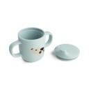 Done By Deer Silicone Spout Cup 2-Handle Tiny Farm Blue