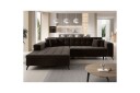 Hjørnesofa Eltap Solange 292x196x84 cm   Mat Velvet 29 Mørk brun Venstre