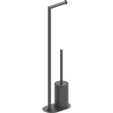 kosmisk frittstående toalettbørste/papirholder matte black 200x724x120 mm