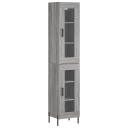 vidaXL Highboard grå sonoma 34,5x34x180 cm konstruert tre 8720845488611