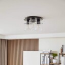 Lucande Eirian taklampe med glass-skjermer 3 lysk