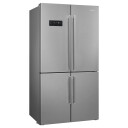 Smeg French Door Kombiskap med LED-display 92 cm Rustfritt Stål