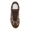ALOHAS Tb.490 Crochet Navy Leather Sneakers   Brown   37