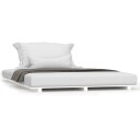 vidaXL Sengeramme hvit 135x190 cm heltre furu