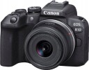 CANON EOS R10 KIT MED RF-S 18-45 IS STM + EF-EOS R-ADAPTER, SVART
