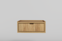 Dravo Vegghengt Nattbord 40 cm   Naturlig hickory / naturlig eiketone