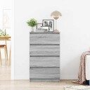 vidaXL Skjenk grå sonoma 60x35x98,5 cm konstruert tre