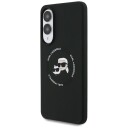 Karl Lagerfeld Silikondeksel med MagSafe til Samsung Galaxy S25 Edge - Svart