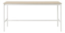 Muuto Base High barbord oak, hvitt stativ, plywoodkant, b 85 l 190 h 95